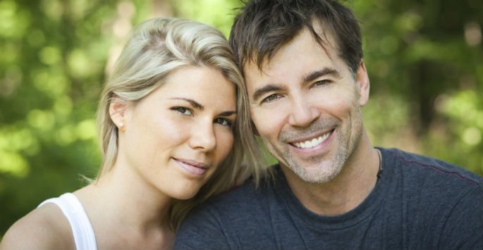 Outdoor portrait of a young couple