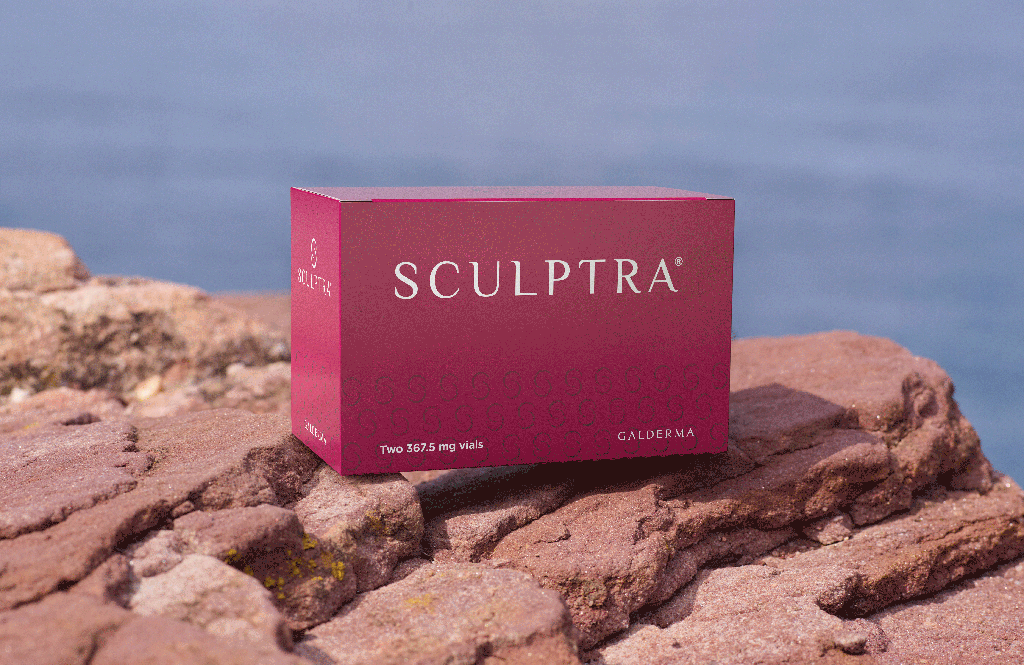 sculptra box on rocks